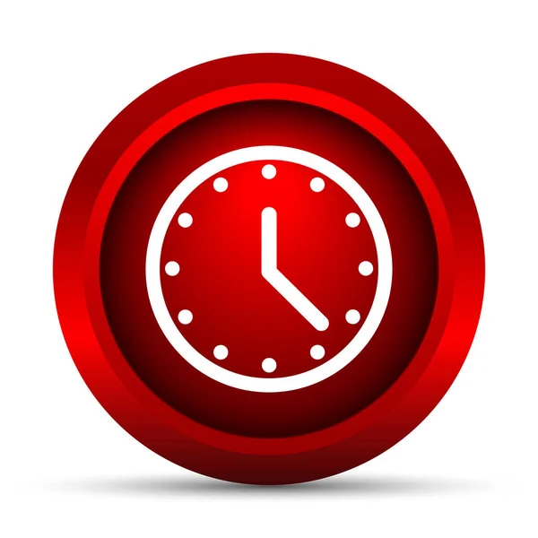 時計のアイコン 白い背景の上のインター ネット ボタン — ストック写真