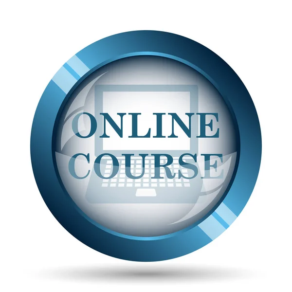 Online Course Icon Internet Button White Background — Stock Photo, Image