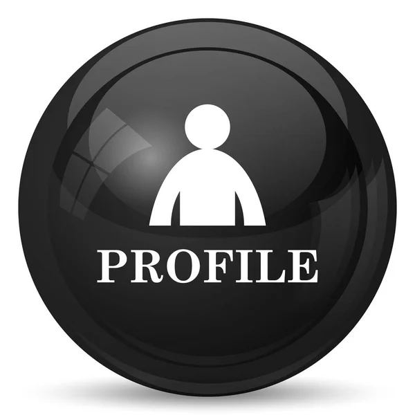 プロフィール アイコン 白い背景の上のインター ネット ボタン — ストック写真