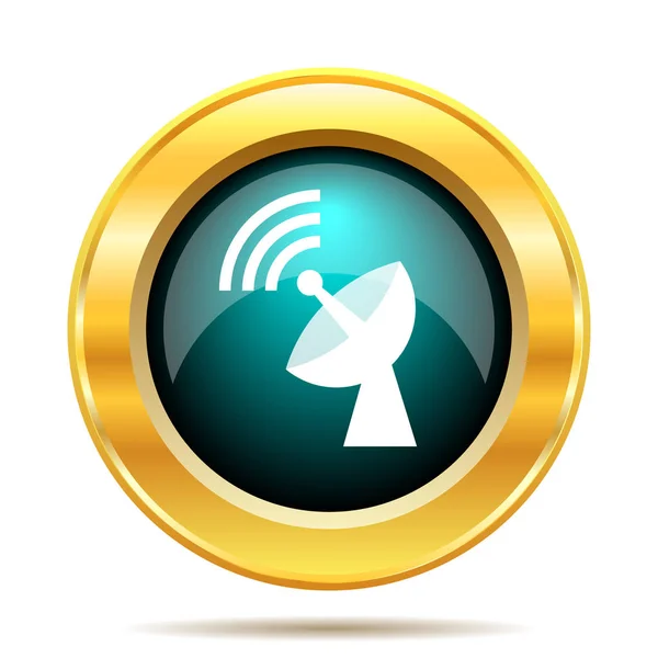 Wireless Antenna Icon Internet Button White Background — Stock Photo, Image