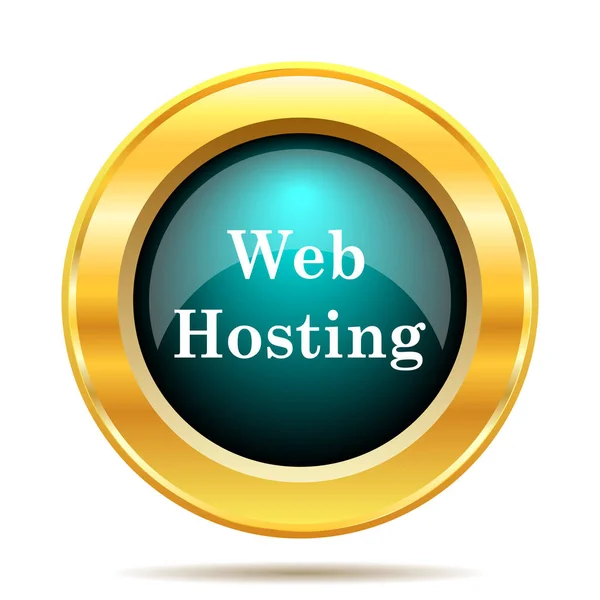 Web Hosting Εικονίδιο Κουμπί Internet Άσπρο Φόντο — Φωτογραφία Αρχείου