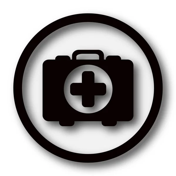 Medische Tas Pictogram Internet Knop Witte Achtergrond — Stockfoto