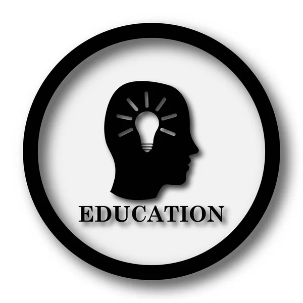 Eğitim Simgesi Beyaz Arka Plan Üzerinde Internet Düğmesi — Stok fotoğraf