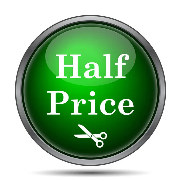 Half Price Icon Internet Button White Background — Stock Photo, Image