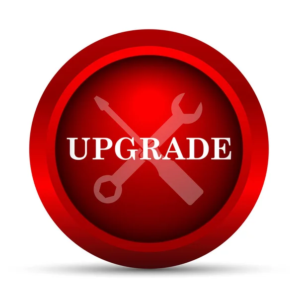 Upgrade Pictogram Internet Knop Witte Achtergrond — Stockfoto