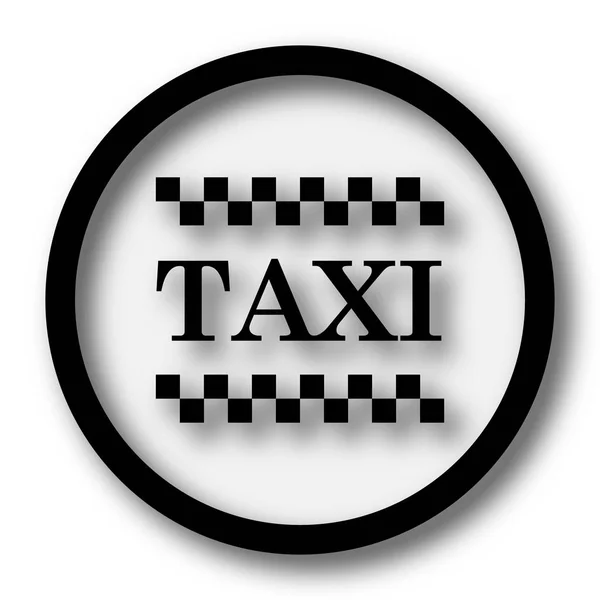 Ikona Taksówką Przycisk Internet Białym Tle — Zdjęcie stockowe