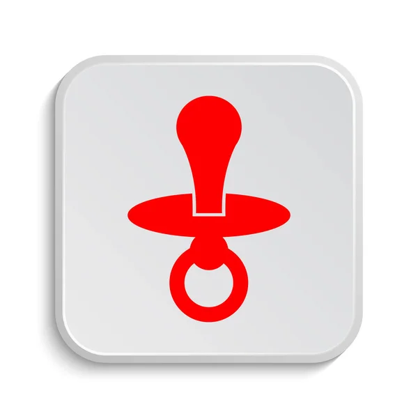 Pacifier Icon Internet Button White Background — Stock Photo, Image
