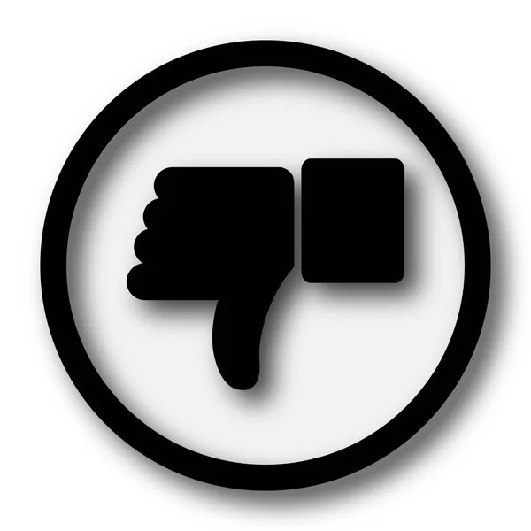 Палець Вниз Значок Кнопка Інтернету Білому Тлі — стокове фото