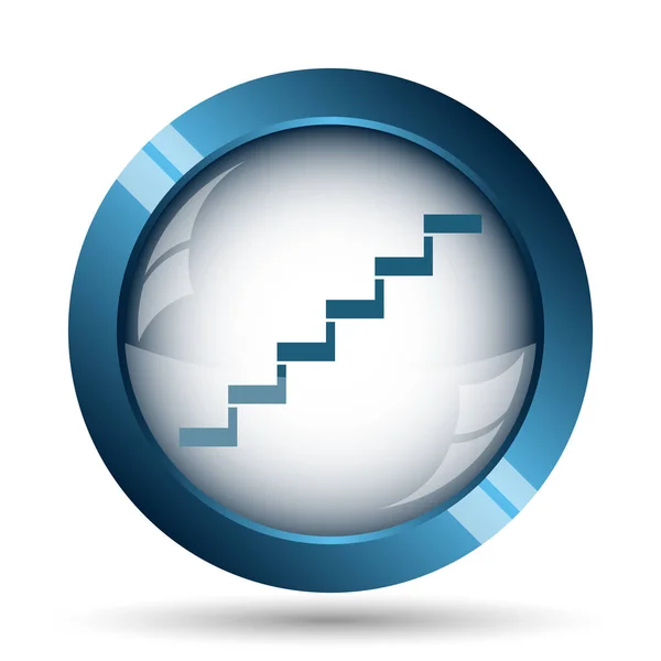 Stairs Icon Internet Button White Background — Stock Photo, Image