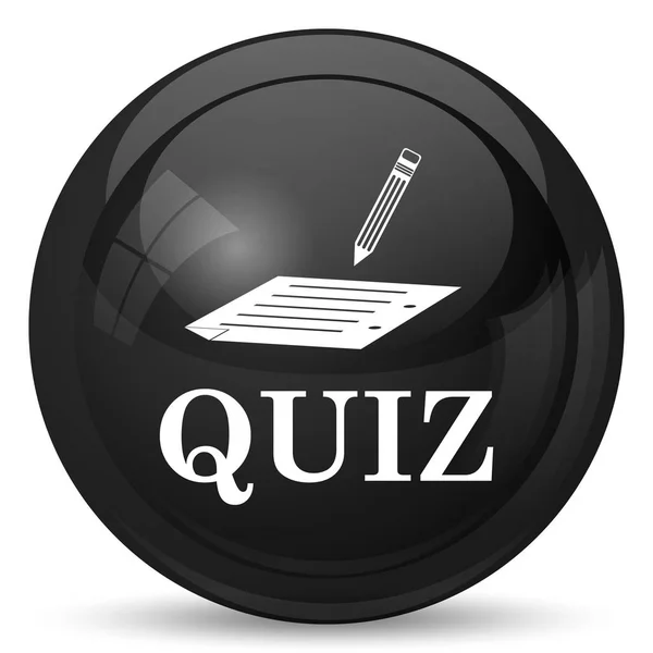 Quiz Pictogram Internet Knop Witte Achtergrond — Stockfoto