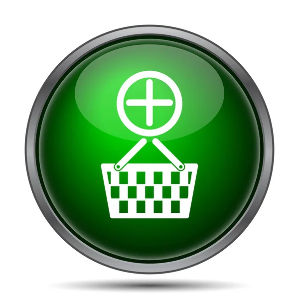 Add Basket Icon Internet Button White Background — Stock Photo, Image