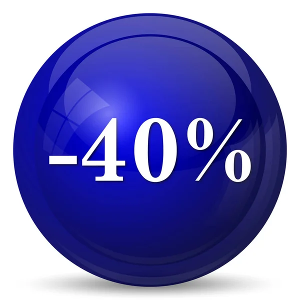 40 procent korting pictogram — Stockfoto