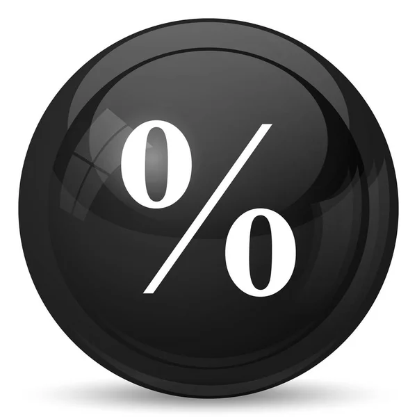 Percentage Pictogram Internet Knop Witte Achtergrond — Stockfoto