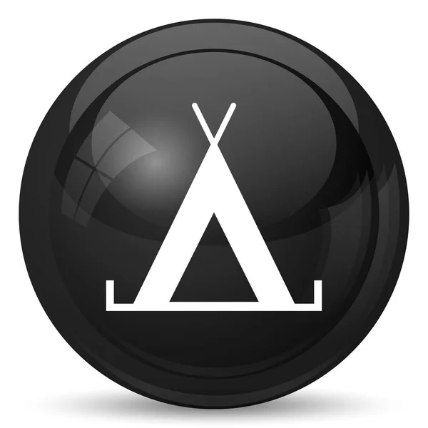 Tent Icon Internet Button White Background — Stock Photo, Image