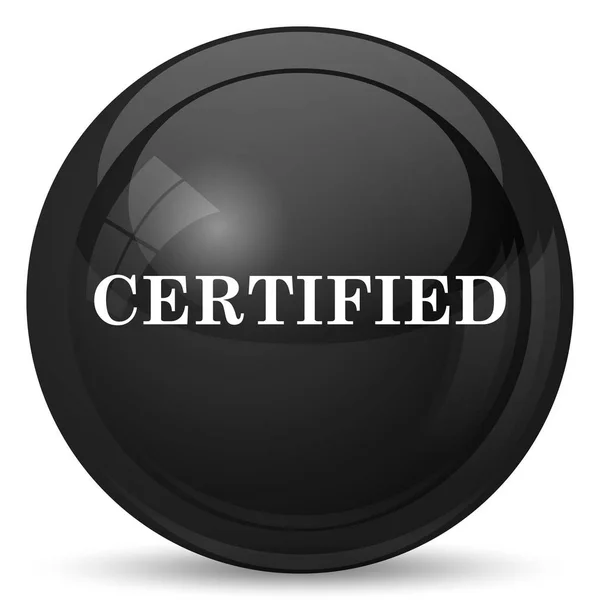 Certified Icon Internet Button White Background — Stock Photo, Image