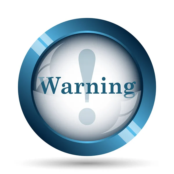 Warning icon. Internet button on white background