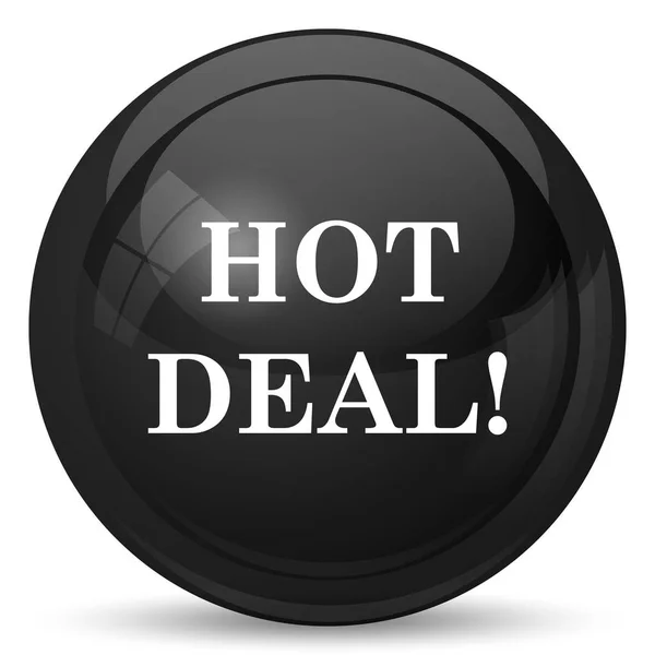 Hotdeal Pictogram Internet Knop Witte Achtergrond — Stockfoto