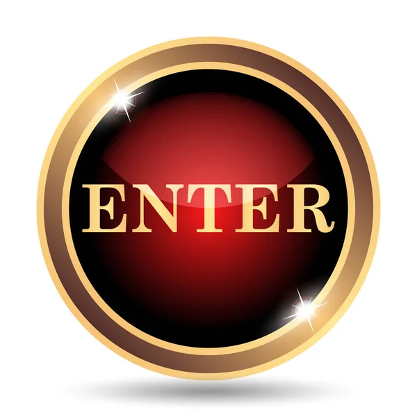 Enter Icon Internet Button White Background — Stock Photo, Image