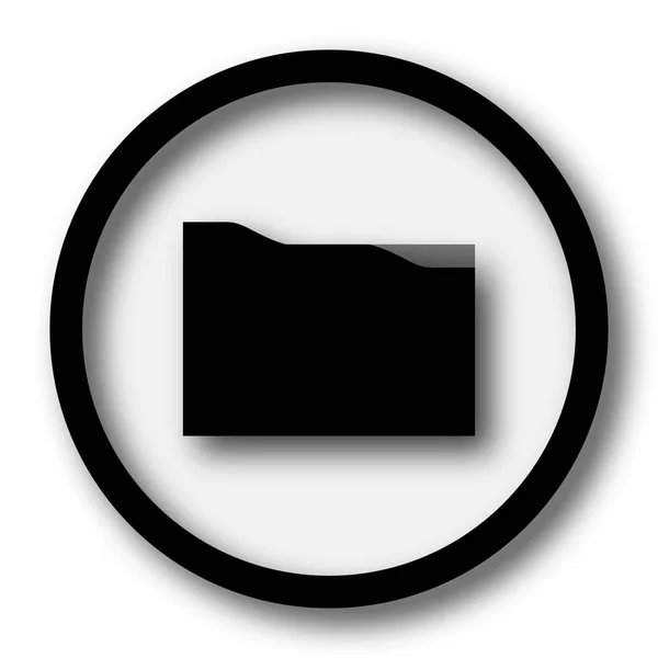 Pictograma Folder Buton Internet Fundal Alb — Fotografie, imagine de stoc