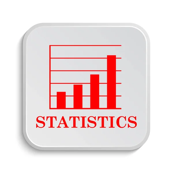 Statisztikák Ikonra Internet Gomb Fehér Háttér — Stock Fotó