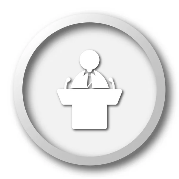 Speaker icon. Internet button on white background