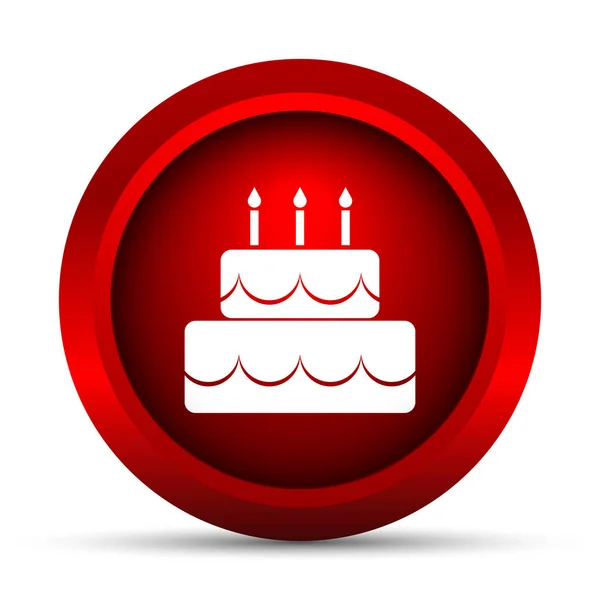 Cake icon. Internet button on white background
