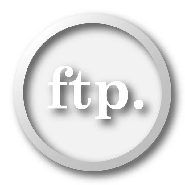 Ftp Icona Pulsante Internet Sfondo Bianco — Foto Stock