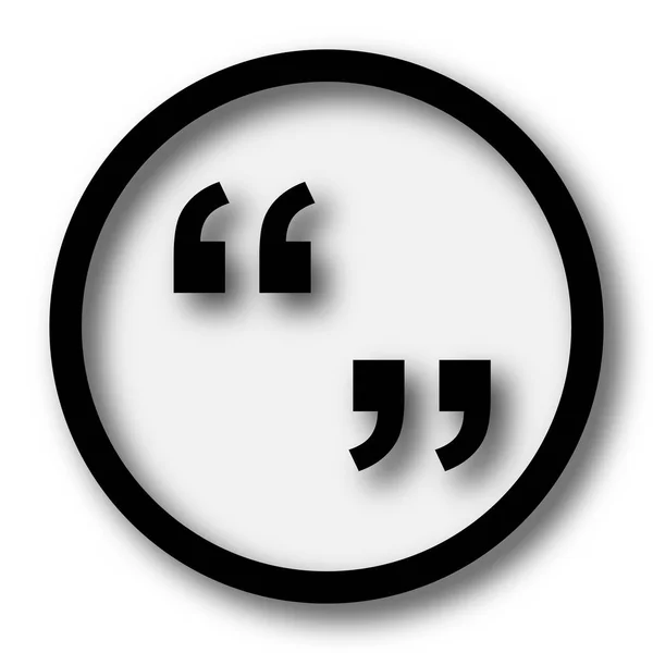 Quotation Marks Icon Internet Button White Background — Stock Photo, Image