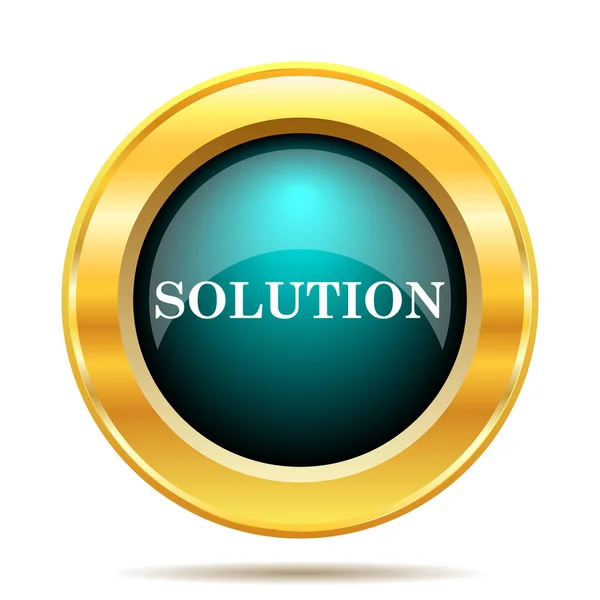 Solution Icon Internet Button White Background — Stock Photo, Image