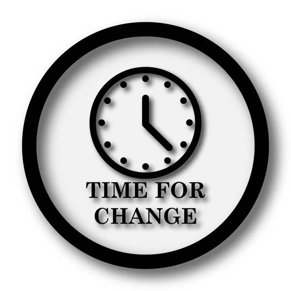 Tiempo Para Icono Cambio Botón Internet Sobre Fondo Blanco — Foto de Stock
