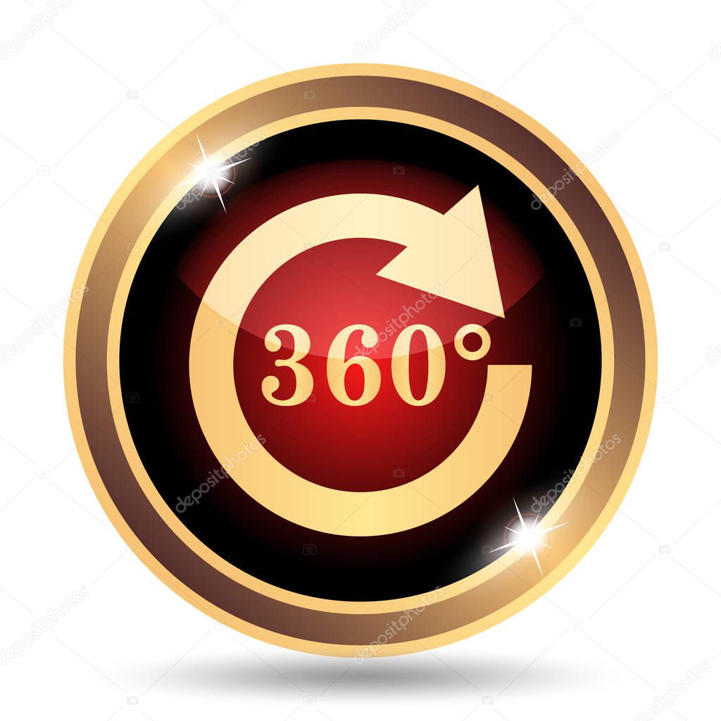 Reload 360 icon. Internet button on white background