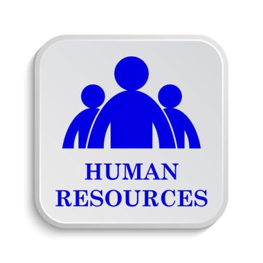 İnsan kaynakları simgesi. Beyaz arka plan üzerinde Internet düğmesi