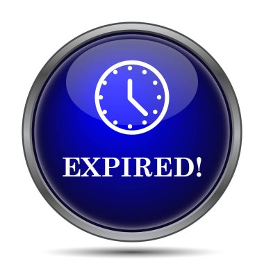 Süresi dolan simgesi. Beyaz arka plan üzerinde Internet düğmesi