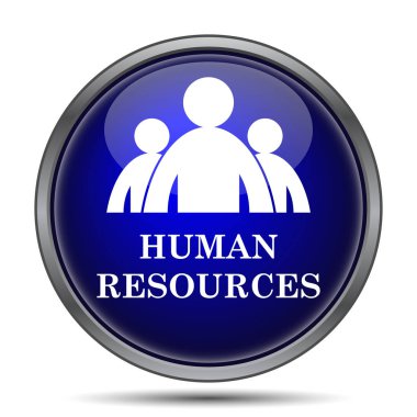 İnsan kaynakları simgesi. Beyaz arka plan üzerinde Internet düğmesi