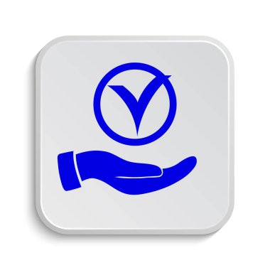 El simgesi ile kene. Beyaz arka plan üzerinde Internet düğmesi