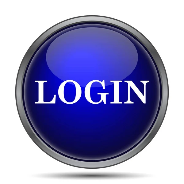 ログイン アイコン 白い背景の上のインター ネット ボタン — ストック写真