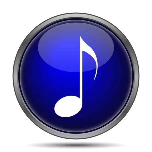 Икона Музыкальной Ноты Кнопка Интернет Белом Фоне — стоковое фото