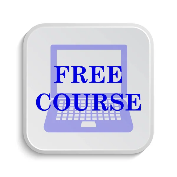 Free Course Icon Internet Button White Background — Stock Photo, Image