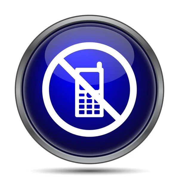Handy Eingeschränktes Symbol Internet Taste Auf Weißem Hintergrund — Stockfoto