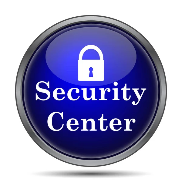 Güvenlik Merkezi Simgesi Beyaz Arka Plan Üzerinde Internet Düğmesi — Stok fotoğraf
