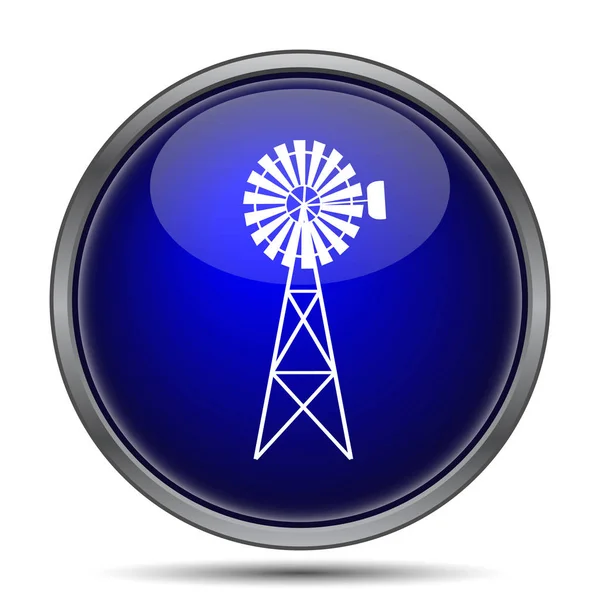 Klassische Windrad Ikone Internet Taste Auf Weißem Hintergrund — Stockfoto