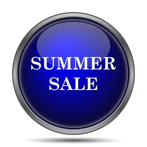 Summer Sale Icon Internet Button White Background — Stock Photo, Image