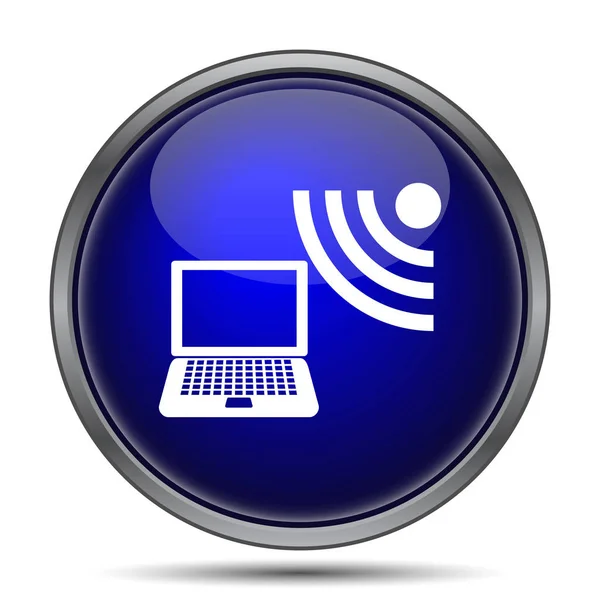 Icona del computer portatile wireless — Foto Stock