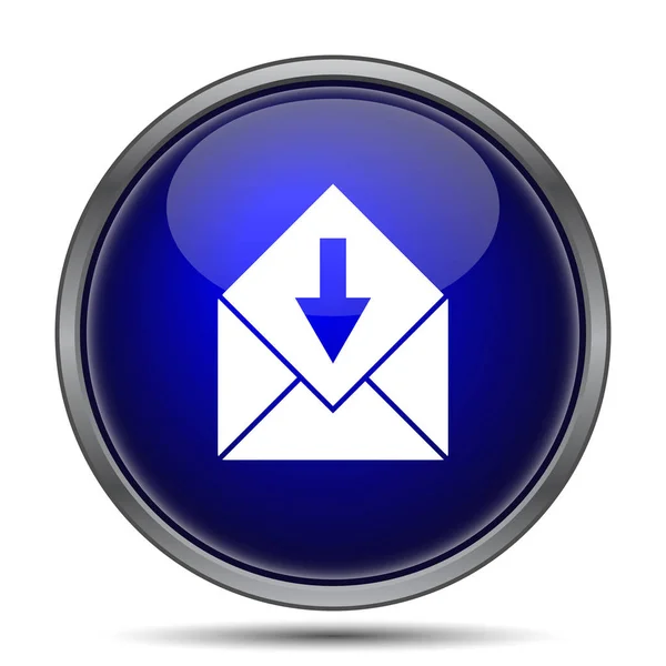 Mail Symbol Erhalten Internet Taste Auf Weißem Hintergrund — Stockfoto