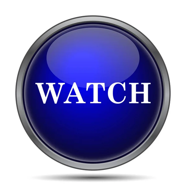 Ikonę Zegarka Przycisk Internet Białym Tle — Zdjęcie stockowe