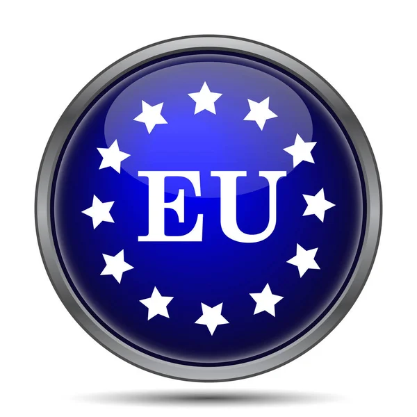 European Union Icon Internet Button White Background — Stock Photo, Image