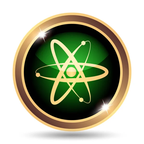 Иконка Атомов Кнопка Интернет Белом Фоне — стоковое фото