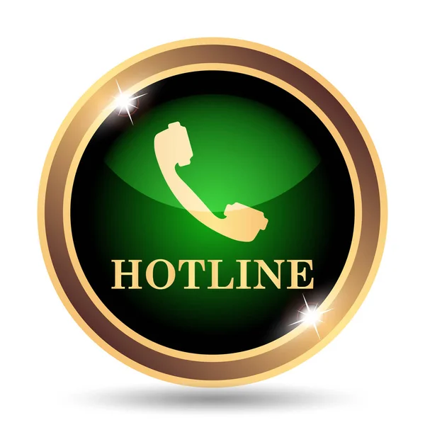 Hotline Symbol Internet Taste Auf Weißem Hintergrund — Stockfoto