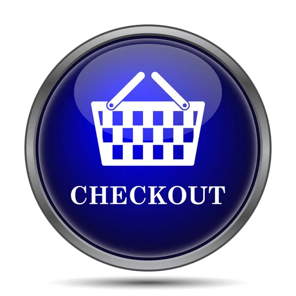 Checkout Icon Internet Button White Background — Stock Photo, Image