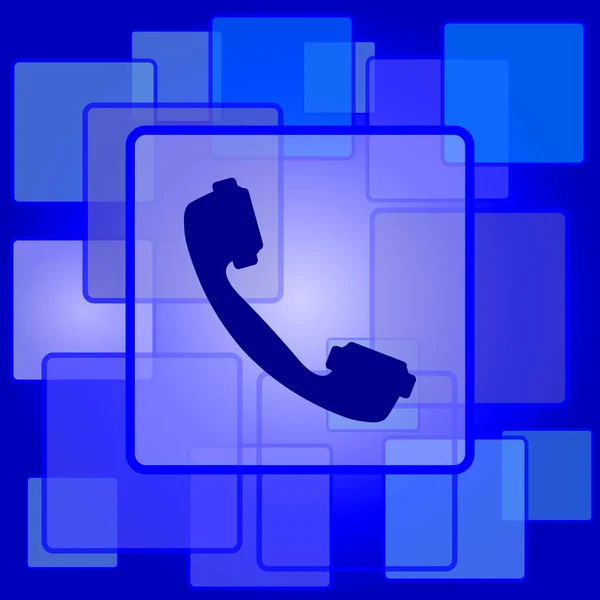 Telefon Symbol Internet Taste Auf Abstraktem Hintergrund — Stockvektor